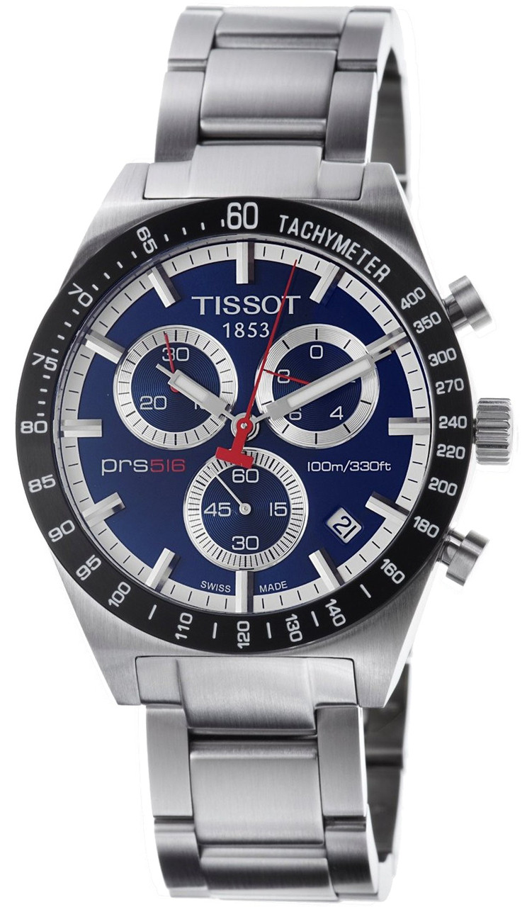 tissot prs 516 automatic blue dial men's watch