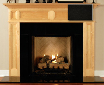 Black granite shown with Concord mantel.