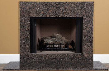 Baltic Browm marble facing shown with riser.