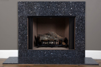 The Blue Pearl granite is shown with a riser.