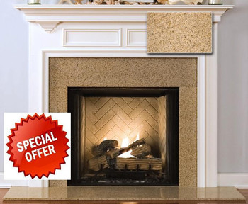 Golden Sand Granite with our Williamsburg Mantel
