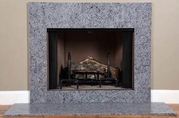 Samantha Blue granite shown with optional riser.