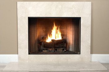 Crema Marfil marble with optional riser.