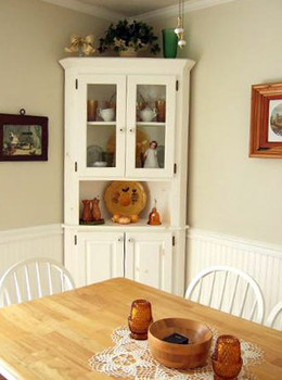 Poplar planking painted white.