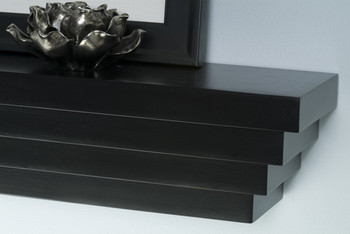 Four cascading tiers are standard with this shelf.