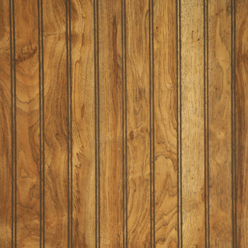 Richly colored Pecan laminated paneling in 4 x 8 sheets
