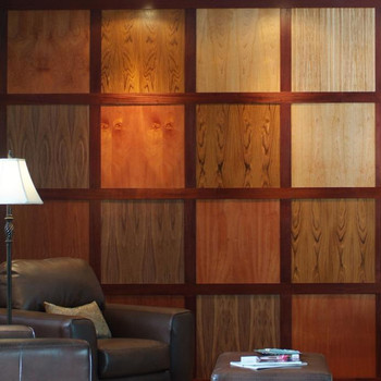 Combination of Fine Wood Veneer wall Paneling