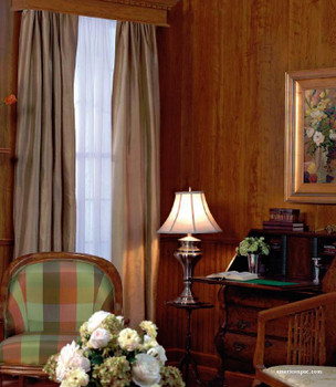 Williams Cherry flat library paneling