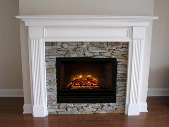 HF42 Homefire 42" with Leesburg Wood Mantel from Mantelcraft