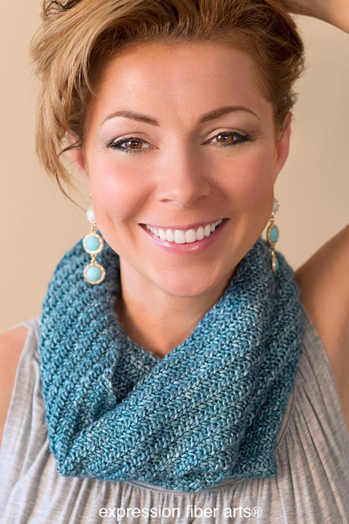 Free Swirling Sea Knitted Cowl Pattern - Expression Fiber Arts, Inc.