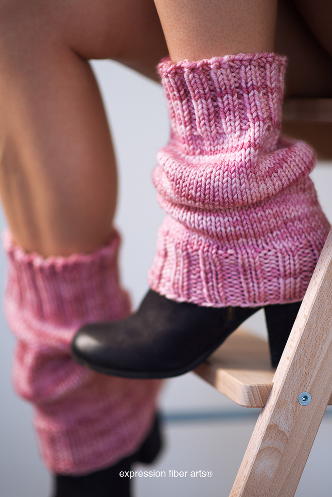 Scrunchable Knitted Leg Warmer Pattern - Expression Fiber Arts, Inc.