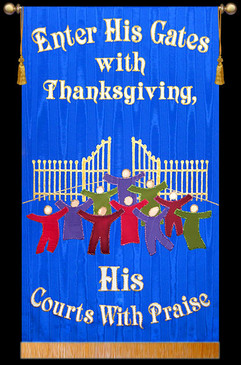 Thanksgiving Banner for your Church wall - Enter into His ...