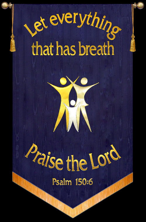 Let everything Praise the Lord... with people Praise Banner Christian Banners for Praise and