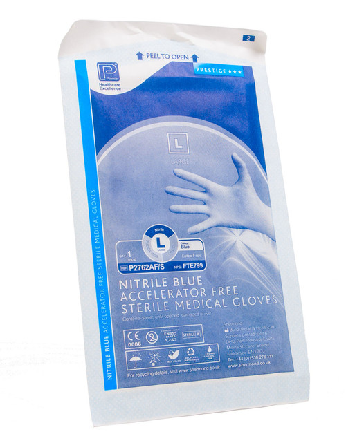Sterile Nitrile Gloves | Single Pair Pack | Physical Sports First Aid Sterile Nitrile Gloves | Single Pair Pack | Physical Sports First Aid