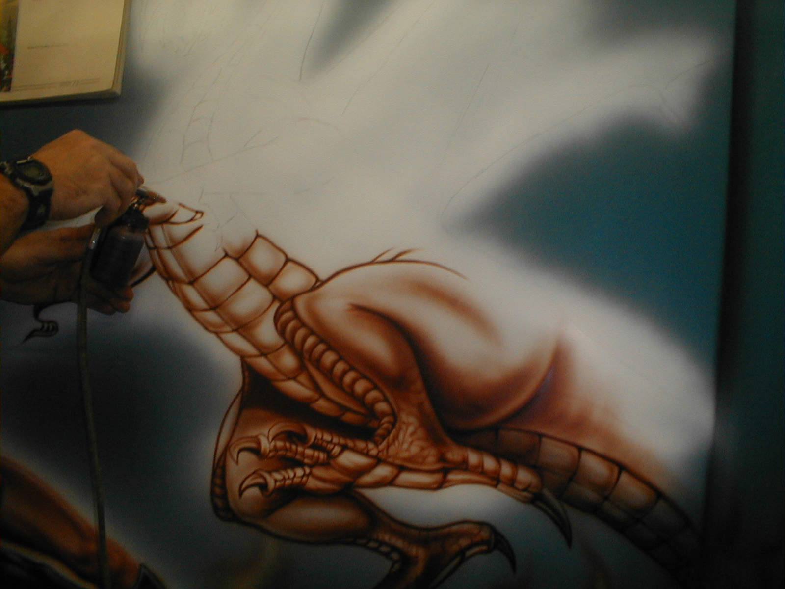Warrior Woman and Dragon Airbrush Tutorial with Rich Markham 8 Warrior Woman and Dragon Airbrush Tutorial with Rich Markham