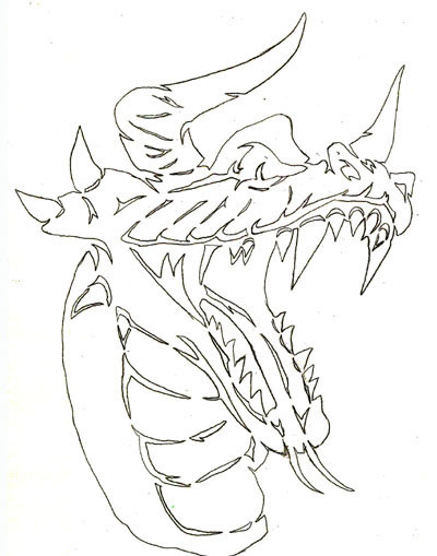 Airbrush Dragon Stencils