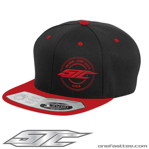 SJC 110F SNAPBACK 2TONE RED/BLACK