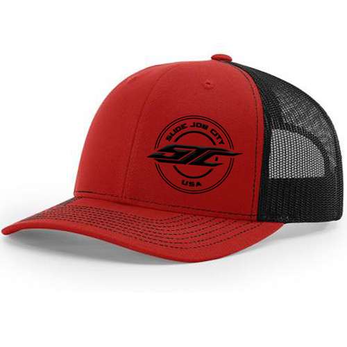SJC 112 SNAPBACK RED/BLACK MESH