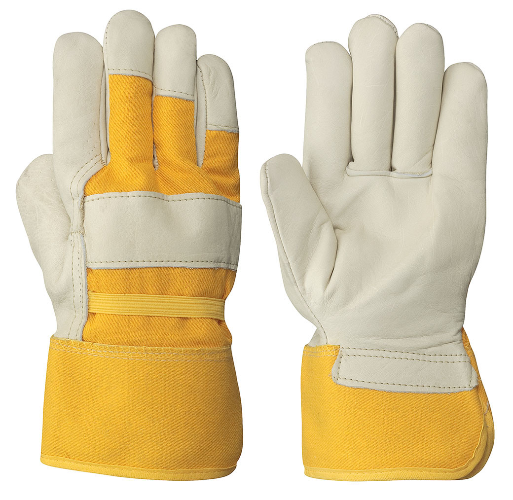 Cream/Yellow Insulated Fitter's Cowgrain Glove