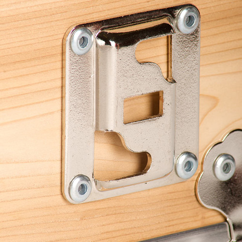 Rhino Large Cedar Storage Trunk anchor cable installation location.