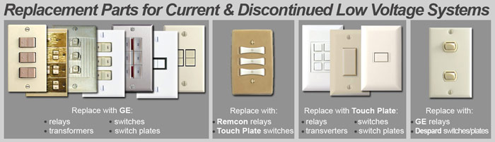 Old Low Voltage Lighting System Switches, Relays, Wall Plates, & Replacement Parts Old Low Voltage Lighting System Switches, Relays, Wall Plates, & Replacement Parts