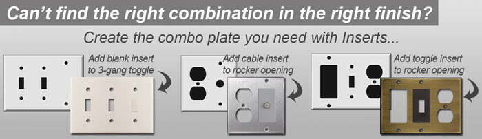 Combination Switch Plates - Easy Custom Size Creator Combination Switch Plates - Easy Custom Size Creator