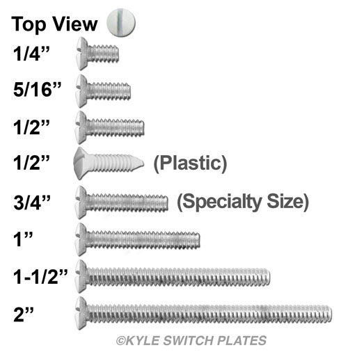 Switch Plate Screw Size & Spacing Find Wall Plate Screws by Length