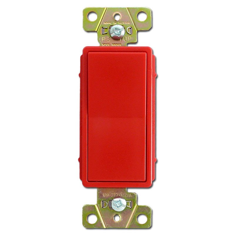 Red 20A Light Rocker Switches Kyle Switch Plates