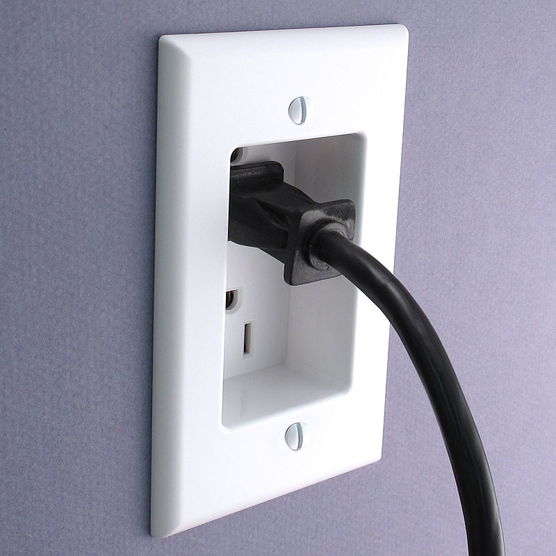 white cord cover wall