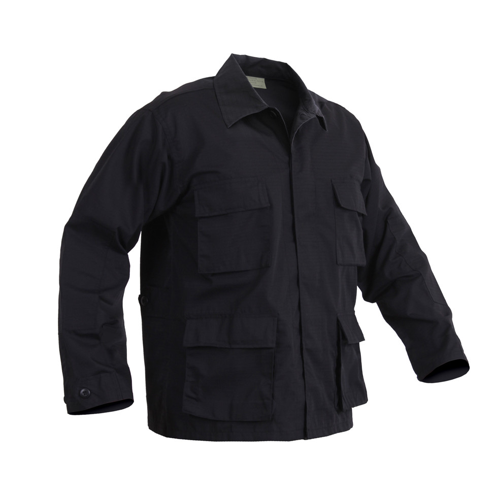 Shop Rothco Black BDU Fatigue Jacket Fatigues Army Navy Gear