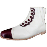 Bone with Maroon Trim
