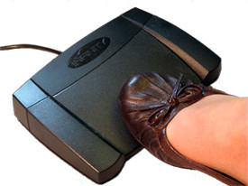 foot pedal for push to talk