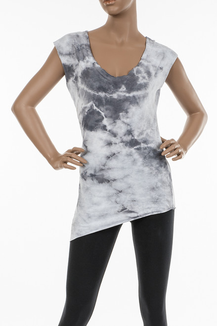 Women V Angled Bottom Top, Organic Cotton/Modal Blend
