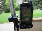 Sky Caddie SGX Holder Mounted to Golf Cart