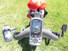 Caddie buddy mounted to each side of push Cart