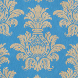 Gift Wrap - Pineapple - Gold on Blue