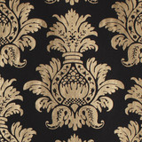 Gift Wrap - Pineapple - Gold on Black