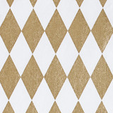 Gift Wrap - Harlequin - Gold on White