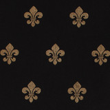 Gift Wrap - Fleur de Lis - Black