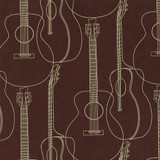 Gift Wrap - Guitars - Brown