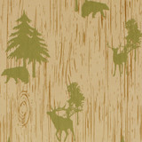 Gift Wrap - Woodlands - Green