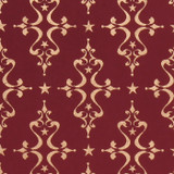 Gift Wrap - Etoile - Gold on Maroon