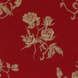 Gift Wrap - Roses - Gold on Red