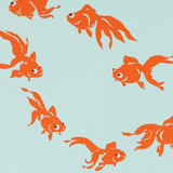 Gift Wrap - Goldfish - Blue