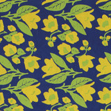 Gift Wrap - Bellflowers - Navy