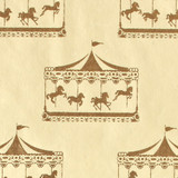 Gift Wrap - Carousel - Cream