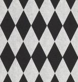 Gift Wrap - Harlequin - Silver on Black
