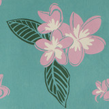 Gift Wrap - Plumeria - Turquoise
