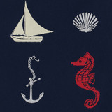  New! Gift Wrap - Nautical - Navy