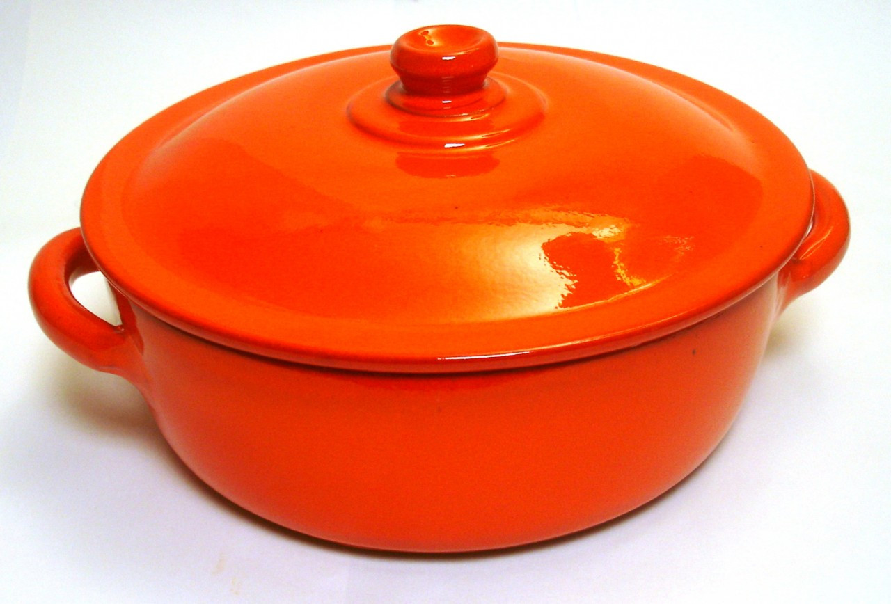 Terra Allegra Piral 4.5 Quart Covered CasseroleDutch Oven Earthy Orange
